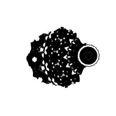 siyah fırça darbesi ve doku. Soyut el - boyanmış elementler.