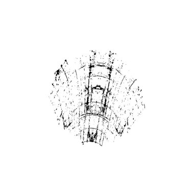 siyah fırça darbesi ve doku. Soyut el - boyanmış elementler.