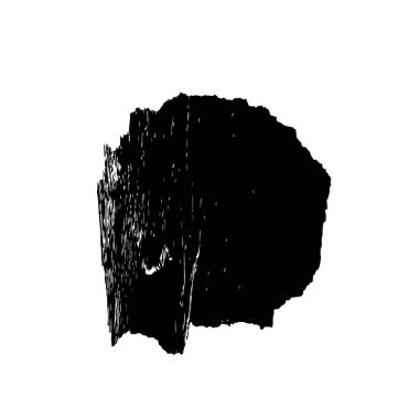 siyah fırça darbesi ve doku. Soyut el - boyanmış elementler.