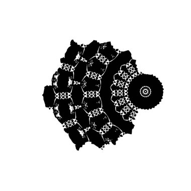 siyah fırça darbesi ve doku. Soyut el - boyanmış elementler.
