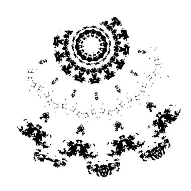 Grunge siyah fırça darbesi