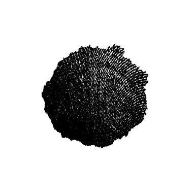 Grunge siyah fırça darbesi