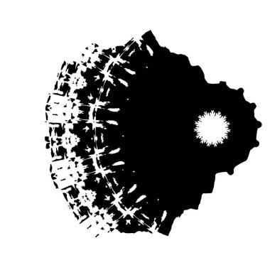 Grunge siyah fırça darbesi