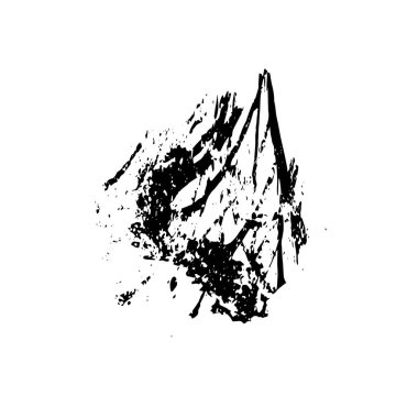 Grunge siyah fırça darbesi