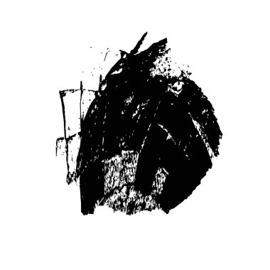 Grunge siyah fırça darbesi