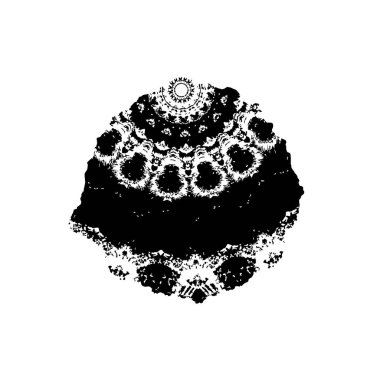 Grunge siyah fırça darbesi