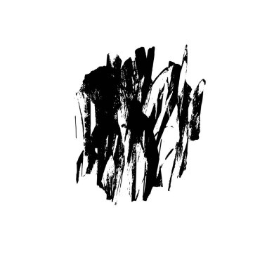 Grunge siyah fırça darbesi