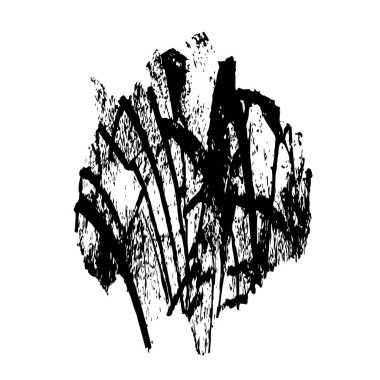 Grunge siyah fırça darbesi