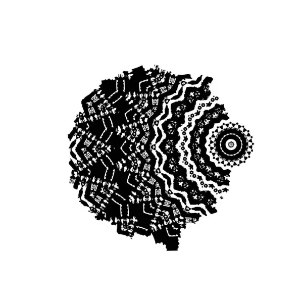 soyut siyah fırça darbesi, vektör çizimi