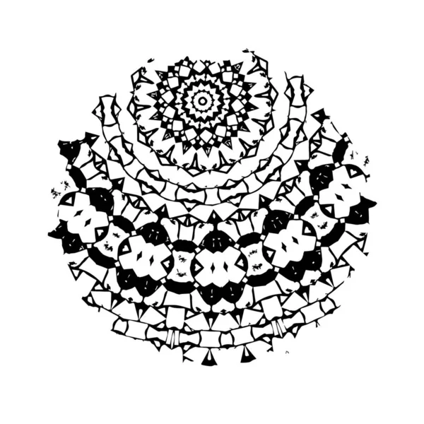 Siyah beyaz desenli, lekeli, çizikli ve çizgili sıkıntılı bir arka plan. Soyut vektör illüstrasyonu. 