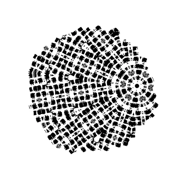 siyah fırça darbesi ve doku. monokrom grunge soyut el - boyalı elementler . 