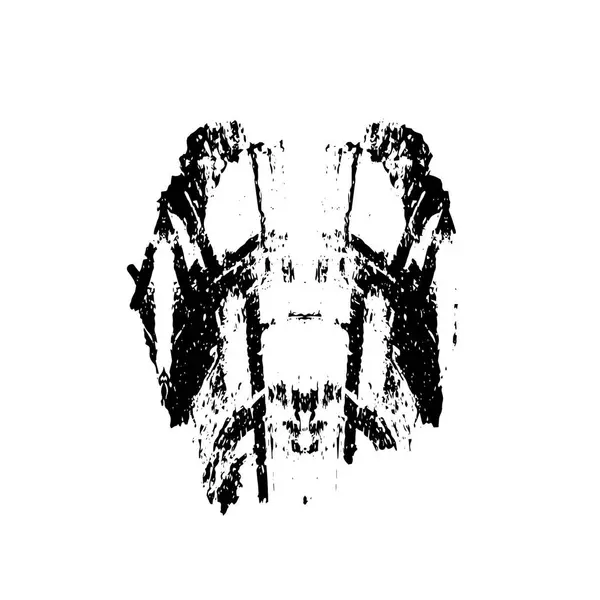  izole arka plan üzerinde siyah fırça darbesi.