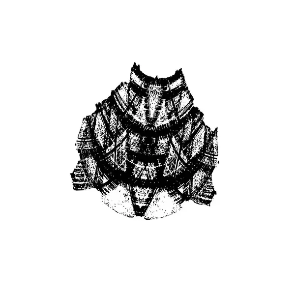 Pennellata Inchiostro Disegnata Mano Vettoriale Isolata Sfondo Bianco — Vettoriale Stock