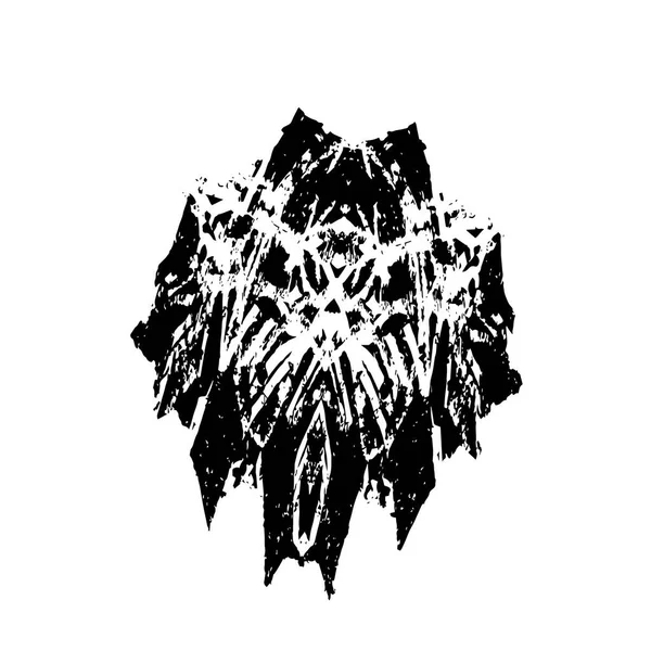 siyah fırça darbesi ve doku. Soyut el - boyanmış elementler.