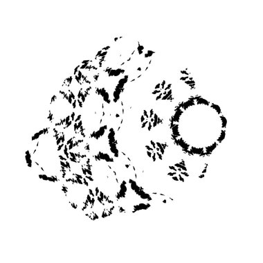 vektör siyah mürekkep fırça darbesi.