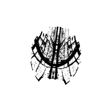 Fırça darbesi. siyah boya. 