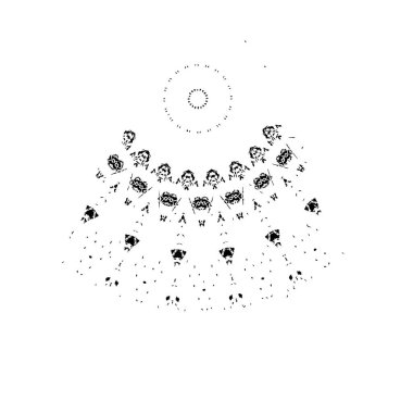 Fırça darbesi. siyah boya. 