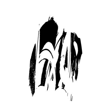 Fırça darbesi. siyah boya. 