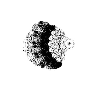 Fırça darbesi. siyah boya. 