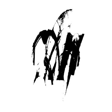 Fırça darbesi. siyah boya. 