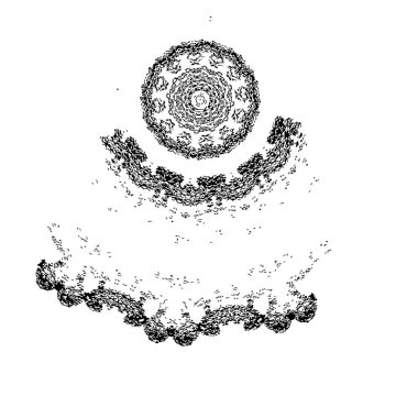 Fırça darbesi. siyah boya. 