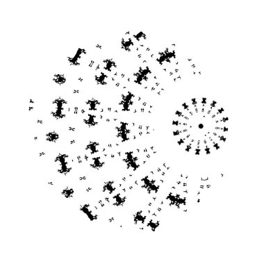 siyah mürekkep fırçası vuruşu. vektör