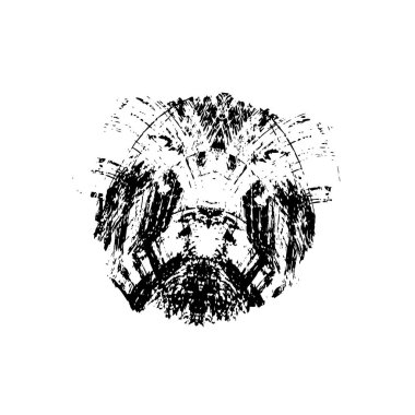 siyah fırça darbesi ve dokusu.