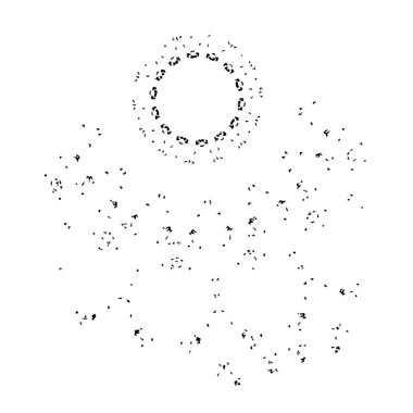 Beyaz arka planda siyah mürekkep fırça sıyrık.