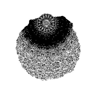 Beyaz arka planda siyah mürekkep fırça sıyrık.