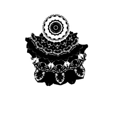 Beyaz arka planda siyah mürekkep fırça sıyrık.