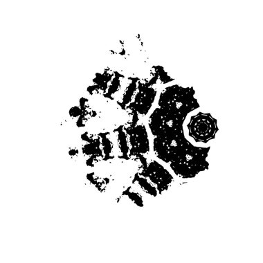 Beyaz arka planda siyah mürekkep fırça sıyrık.