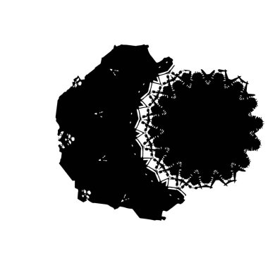 Beyaz arka planda siyah mürekkep fırça sıyrık.