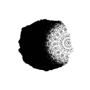 Beyaz arka planda siyah mürekkep fırça sıyrık.