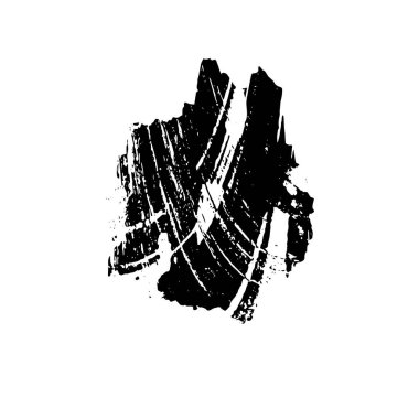 Beyaz arka planda siyah mürekkep fırça sıyrık.