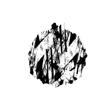 Beyaz arka planda siyah mürekkep fırça sıyrık.