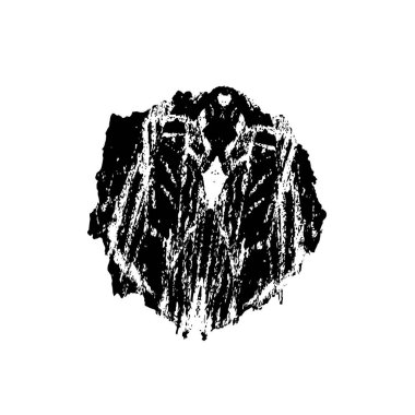 Beyaz arka planda siyah mürekkep fırça sıyrık.