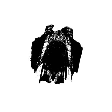 Beyaz arka planda siyah mürekkep fırça sıyrık.