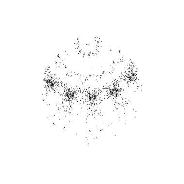 Beyaz arka planda siyah mürekkep fırça sıyrık.