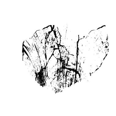 Beyaz arka planda siyah mürekkep fırça sıyrık.