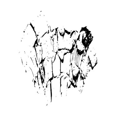 siyah mürekkep fırçası darbesi izole