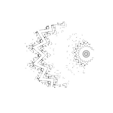 siyah mürekkep fırçası darbesi izole