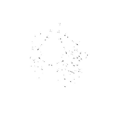 siyah mürekkep fırçası darbesi izole