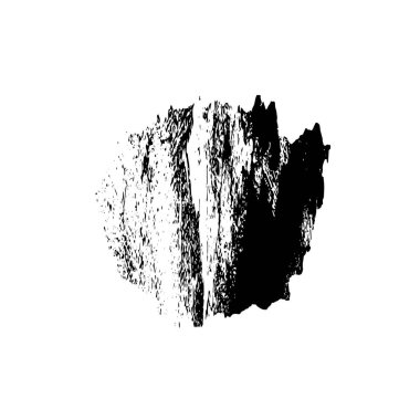 siyah mürekkep fırçası darbesi izole