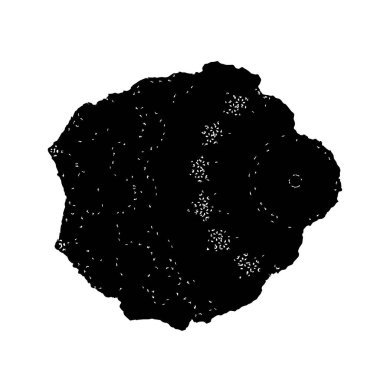 siyah mürekkep fırçası darbesi izole