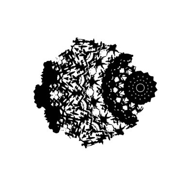 siyah mürekkep fırçası darbesi izole