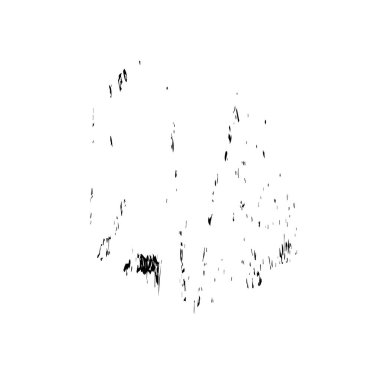 siyah mürekkep fırçası darbesi izole