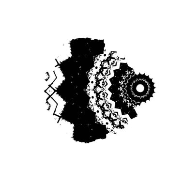 Siyah ve beyaz dokular. monokrom grunge soyut el - boyalı elementler . 