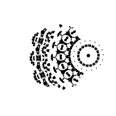 soyut siyah ve beyaz grunge şablonu, vektör illüstrasyonu