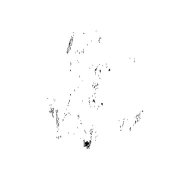 beyaz arkaplanda izole edilmiş siyah fırça darbesinin grunge dokusu 