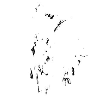 siyah fırça darbesi ve doku. monokrom grunge soyut el - boyalı elementler. 